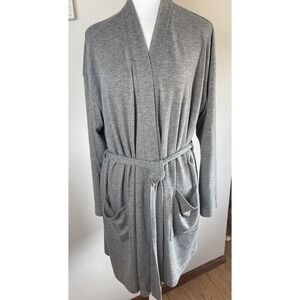 Aerie Soft Lightweight Gray Plush Robe Size Medium